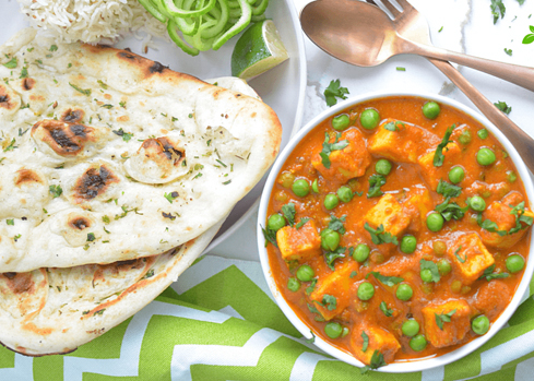 Matar-Mushroom-with-Butter-Naan